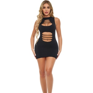Pink Lipstick Can't Commit Dress Black XL/XXL