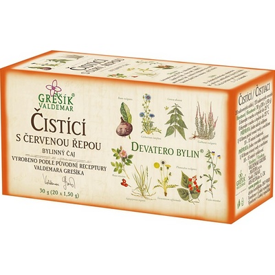 Grešík Čistící S Červenou Řepou porcovaný bylinný čaj Devatero bylin 30 g