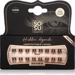 SOSU Cosmetics Hidden Agenda Undetectable Lashes лепящи снопчета мигли без възли 12 mm Brown 16 бр