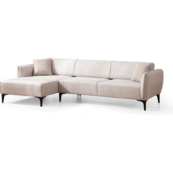 Hanah Home Бял ъглов диван , ляв ъгъл Belissimo - Balcab Home (560ARE1807)