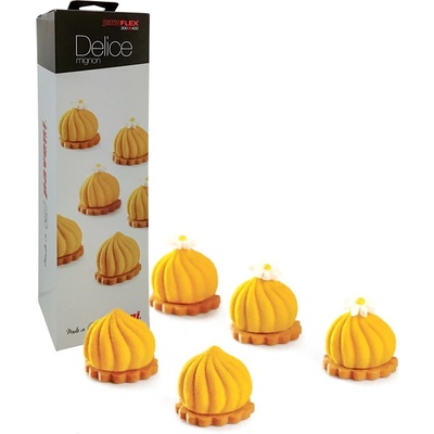 Pavoni Forma silikonová design Delice3D polokoule rýhovaná 30x18 ml
