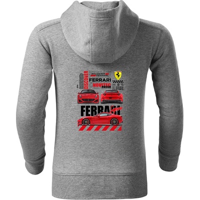 Dětská mikina se zipem Ferrari Novitec Rosso Tmavý melír