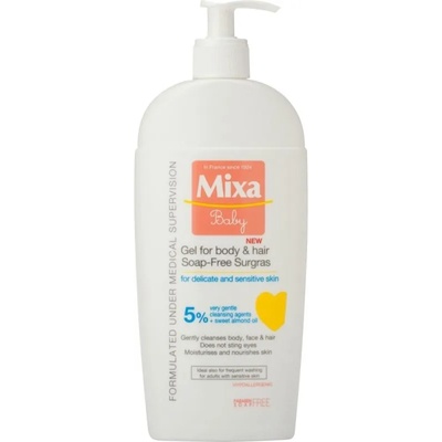 Mixa Бебешки гел за коса и тяло Mixa, 400 ml