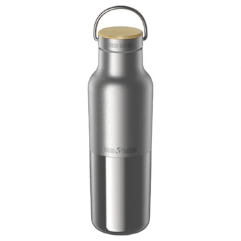 Klean Kanteen Rise Reflect 16oz (w/ Bamboo Cap) Цвят: сребърен