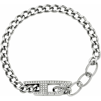 Diesel D Logo unisexový náramok z ocele DX1627040