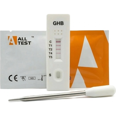AllTest Drogový test na GHB (tekutá extáze) Rychlý kazetový test z moči a nápojů, 1 ks