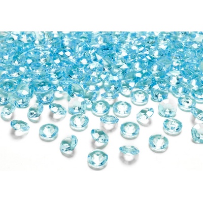 PartyDeco Diamantové konfety tyrkysové 12mm – Zboží Mobilmania