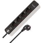 brennenstuhl Разклонител 4x 2P+E с ключ и кабел 1.5m Бял/черен - Brennenstuhl Ecolor BS1153240126 (BS1153240126)
