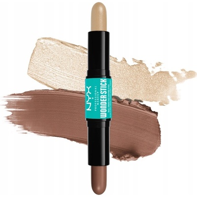 NYX Professional Makeup Wonder Stick Dual Face Lift oboustranná konturovací tyčinka 02 Universal Light 2 x 4 g – Sleviste.cz