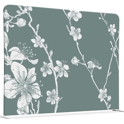 Jansen Display Oboustranný Japonské třešňové květy zelené 150 x 150 cm