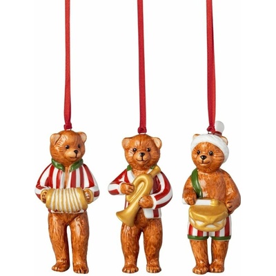 Nostalgic Ornaments vánoční závěsné ozdoby medvídci, 3 ks, Villeroy & Boch