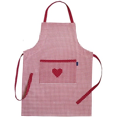 SCANquilt zástěra Dekoro pepito + srdce červenobílá