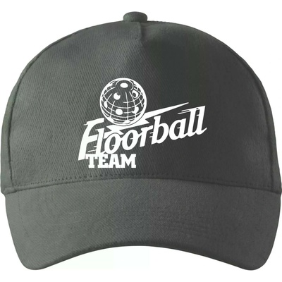 Florbal team so zahnutým šiltom a mosaznou sponou Tm. bridlica šedozelená
