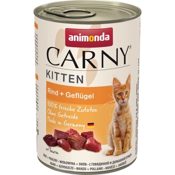 Animonda Carny Kitten Hovädzie & hydinové 12 x 400 g