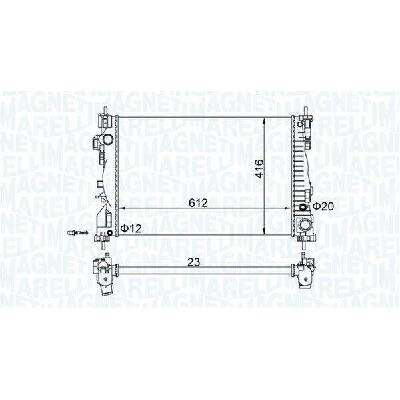 Chladič, chlazení motoru MAGNETI MARELLI 350213129700