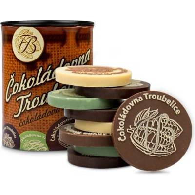 Čokoládovna Troubelice Čokoládová kolečka dózička 45 g