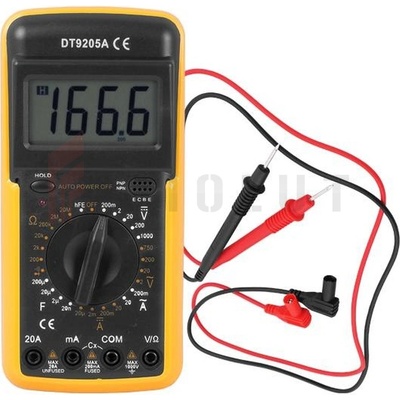 Ihlový digitálny multimeter DT-9205A.