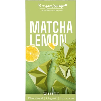 Benjamissimo Tabulka kakaová bílá matcha-citrón Bio 60 g