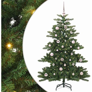 vidaXL Изкуствено коледно дърво с хингед Зелен 150 cm PVC и стомана (3397655)