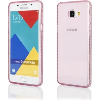 Samsung Луксозен силиконов калъф Crystals за Samsung A310 Galaxy A3 (2016) (SCCrystalsSGA32016Pink)