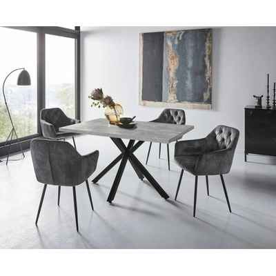 Sconto Jedálenský Set Cllif Ii Betón / Antracitová