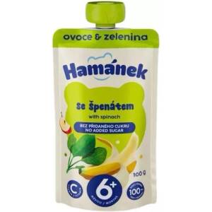 Hamánek Пакетче Hamánek ябълка, банан, спанак 100 г