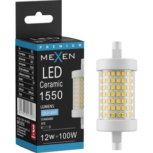 Mexen Vega LED крушка R7S, 12W, Студена - 6500K, 1550 lm - L126-R7S-1265-01 (L126-R7S-1265-01)
