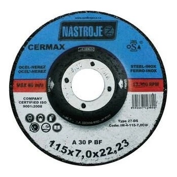 Nástroje cz Kotouč brusný 115 x 7 x 22 mm IM-4-115-7,0CU