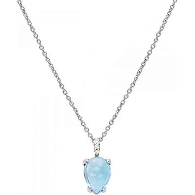 Bliss Златно дамско колие с топаз и диаманти Bliss 20073876 (20073876)