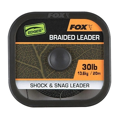 Fox návazcová šňůra naturals braided leader x 20m 40lb/18,1kg