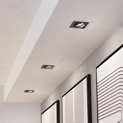 EGLO 902284-Комплект 3xLED вградено таванно осветително тяло SALICETO LED/4, 8W/230V 8, 8x8, 8cm черно (EG902284)