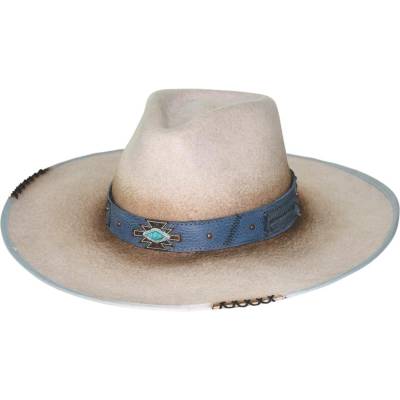 Fedora klobouk s rovnou krempou Messed Up Distressed