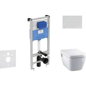 Ideal Standard ProSys - Комплект за предстенен монтаж, душ тоалетни и седалки TECEone, бутони Oleas M2, Rimless, SoftClose, хром ProSys120M SP57 (ProSys120M SP57)