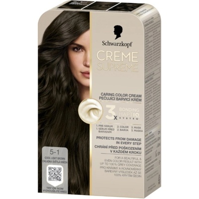 Schwarzkopf Creme Supreme 5-1 Chladná svetlá hnedá 60 ml