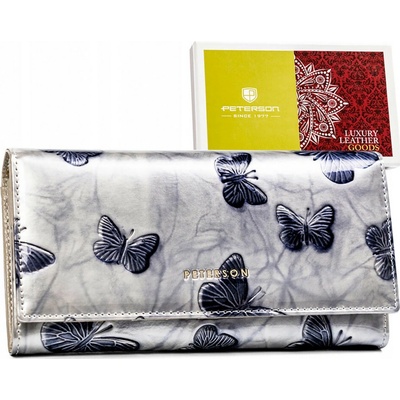Peterson PTN 42122-BF SILVER strieborná dámská kožená