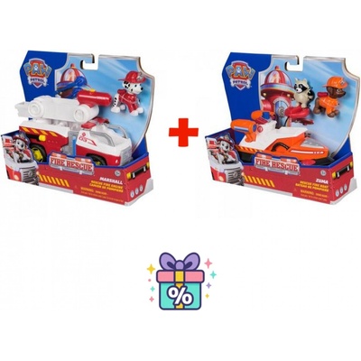 Изгоден комплект: Пес патрул Fire Rescue превозно средство Маршал + Fire Rescue превозно средство Зума (AS_6072660_6072684)