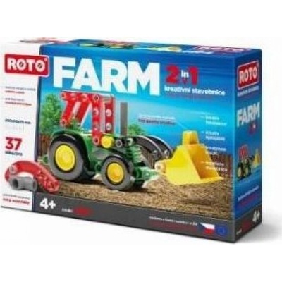 Efko Stavebnica Roto Farm 2v1 Traktor, 37 ks