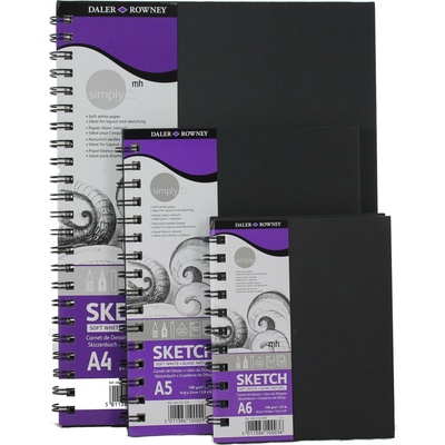 D&R Skicár v špirálovej väzbe 100g/m2 54 listov viac rozmerov A4