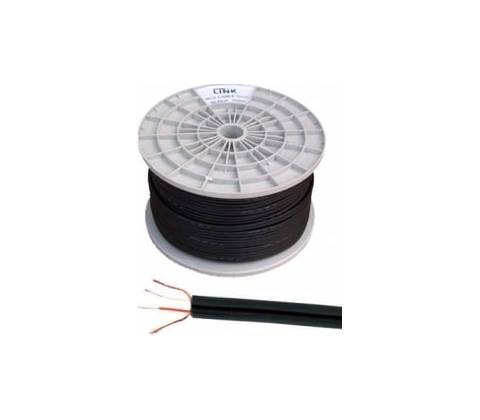 Cabletech 2x3mm čierny 100 m