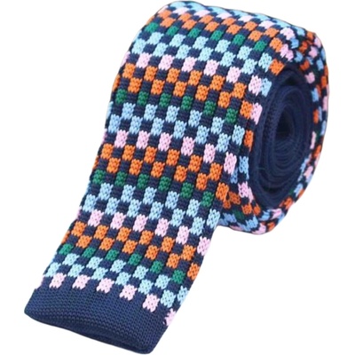 Pletená kravata se vzorem PK003 barevná