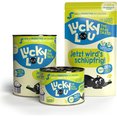 LUCKY LOU Lifestage pre Mačky Adult Sensitive Hovädzie a Konské 4 x 125 g