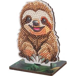 Craft Buddy Комплект за диамантена бродерия, Craft Buddy, Crystal Art Buddies, Ленивец, 7 части