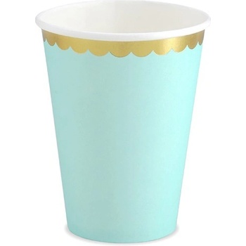 Party Deco Парти Чаши в Цвят Мента - (1 пакет / 6 бр. )