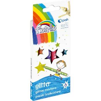 Флумастери с брокат Fiorello GR-118 6 цвята (GR-118 6)