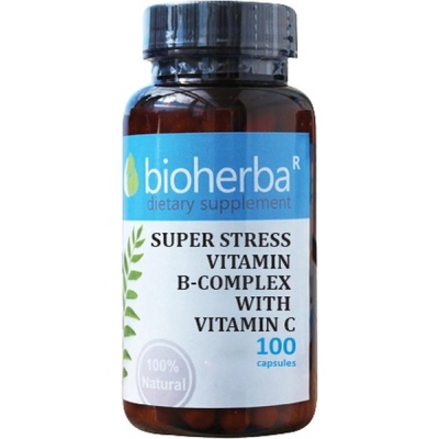 Bioherba Super Stress | Vitamin B-Complex with Vitamin C [100 капсули]