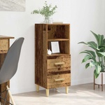 vidaXL Служебен шкаф Старо дърво 34 x 34.5 x 90 см Инженерна дървесина (880943)