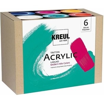 Kreul Triton akrylová tekutá zmes moderných farieb 6 x 750 ml