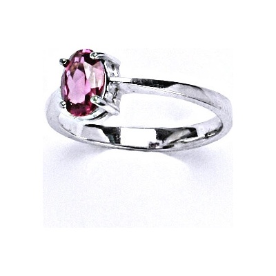 Čištín Stříbrný se syntetickým zirkonem fuschsia T 1246