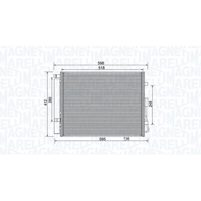 Kondenzátor, klimatizace MAGNETI MARELLI 350203984000