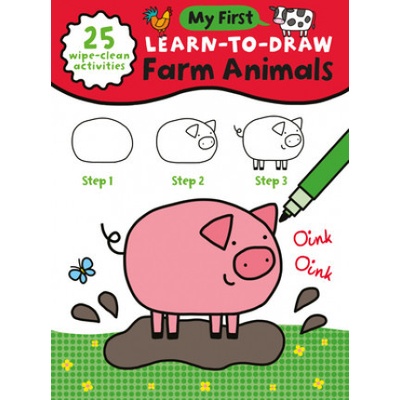 My First Learn-To-Draw: Farm Animals: (25 Wipe Clean Activities + Dry Erase Marker) (Charlotte Pepper)(Brožovaná)